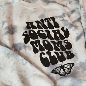 Custom Tie Dye HOODIE *anti Social Moms Club*